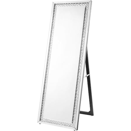 Blueprints 63 in. Sparkle Contemporary Standing Full Length Mirror - Wooden Easel, Clear BL2222026